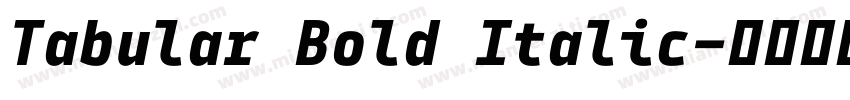Tabular Bold Italic字体转换
